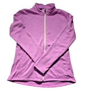 Women's Sun Mountain Thermal Wear Fleece Full Zip Jacket Medium Pink Pockets